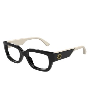 Gucci GG1666O-005 Occhiale da vista Donna Nero Avorio