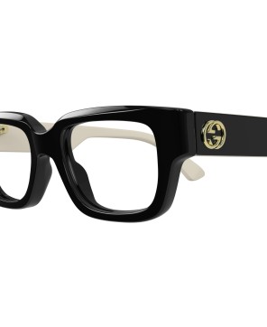 Gucci GG1666O-005 Occhiale da vista Donna Nero Avorio