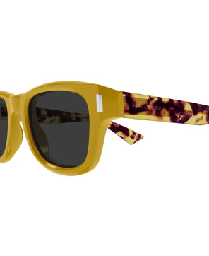 Saint Laurent SL 801-002 Occhiale da sole Uomo Giallo Avana Grigio