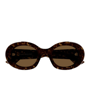 Alexander McQueen AM0445S-002 Occhiale da sole Donna Avana Oro Marrone