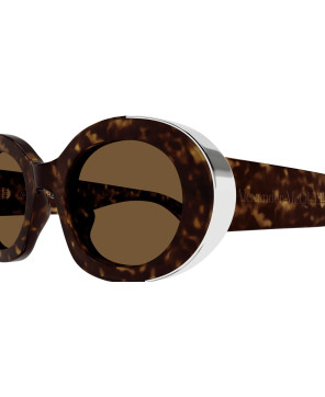 Alexander McQueen AM0445S-002 Occhiale da sole Donna Avana Oro Marrone